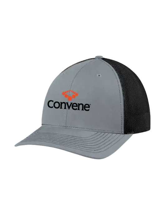 Richardson Adjustable Snapback Original 112 Trucker Cap Heather Grey w/Black Mesh w/Convene Logo