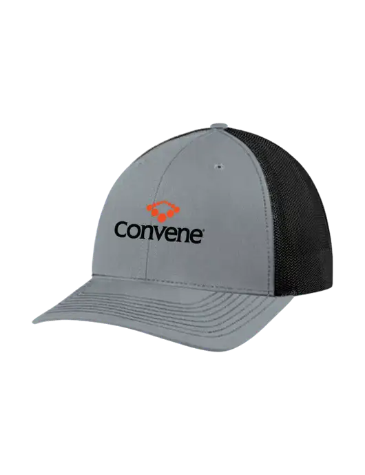 Richardson Adjustable Snapback Original 112 Trucker Cap Heather Grey w/Black Mesh w/Convene Logo