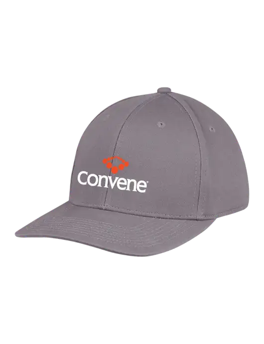 Premium Modern Structured Twill Charcoal Snapback Cap w/Convene Logo