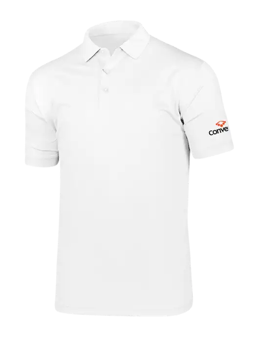 Callaway Vibrant Bright White Ventilated Polo w/Convene Logo