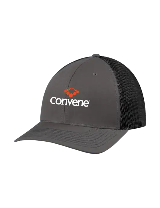 Richardson Adjustable Snapback Original 112 Trucker Cap Dark Grey w/Black Mesh w/Convene Logo