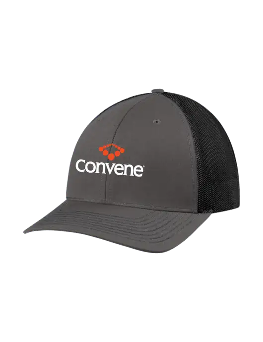 Richardson Adjustable Snapback Original 112 Trucker Cap Dark Grey w/Black Mesh w/Convene Logo