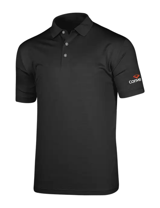 Callaway Vibrant Black Ventilated Polo w/Convene Logo