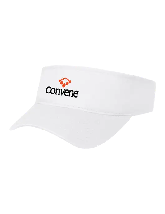 White Cap Visor w/Convene Logo