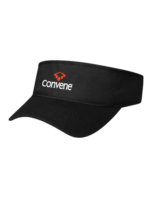 Black Cap Visor w/Convene Logo