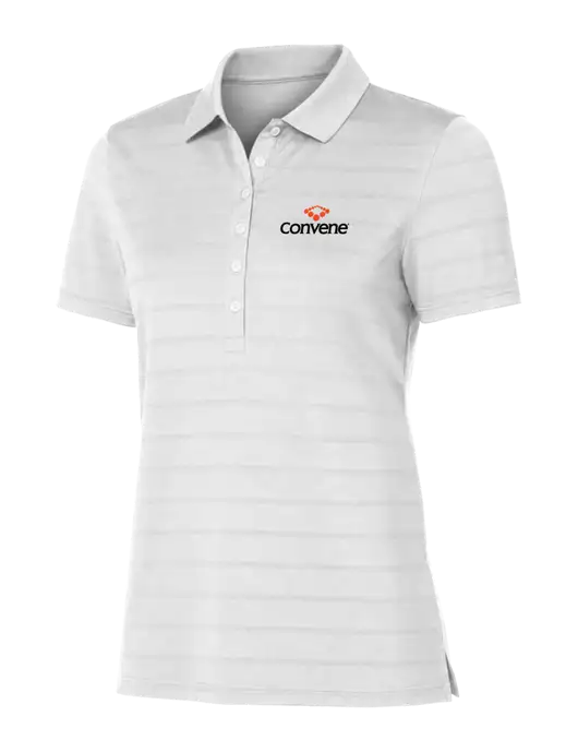 Callaway Womens Bright White Ventilated Polo w/Convene Logo