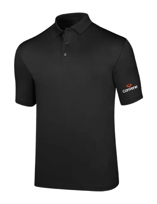 Callaway Opti-Dri Black Chev Polo w/Convene Logo