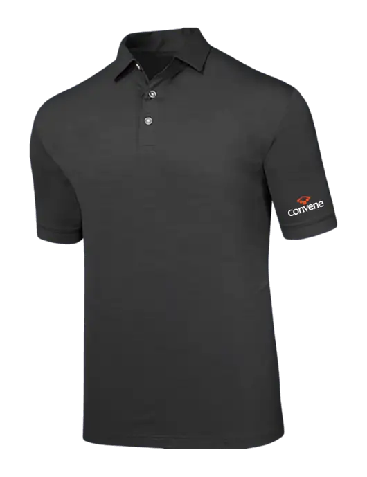 Callaway Black Fashion Tonal Polo w/Convene Logo
