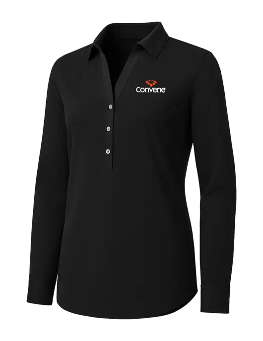 Womens Black City Stretch Shirt w/Convene Logo