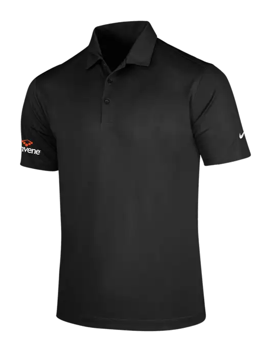 NIKE Black Dri-Fit Vertical Mesh Polo w/Convene Logo