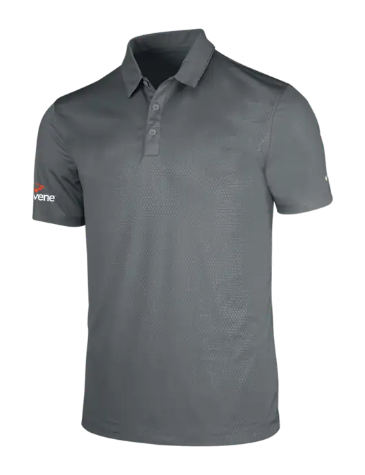 NIKE Medium Grey Dri-Fit Embossed Tri-Blade Polo w/Convene Logo