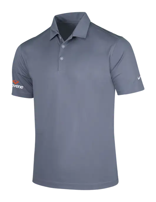 NIKE Medium Grey Dri-Fit Vertical Mesh Polo w/Convene Logo