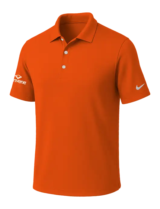 NIKE Orange Dri-Fit Micro Pique Polo w/Convene Logo