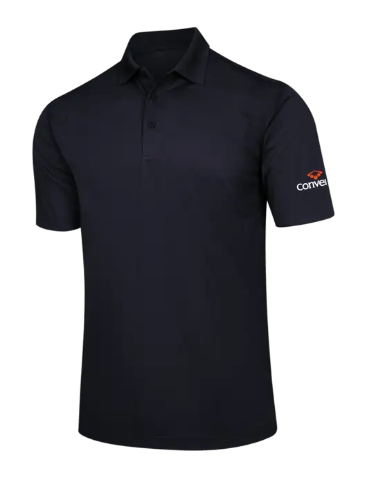 Black Micropique Sport-Wick Polo w/Convene Logo