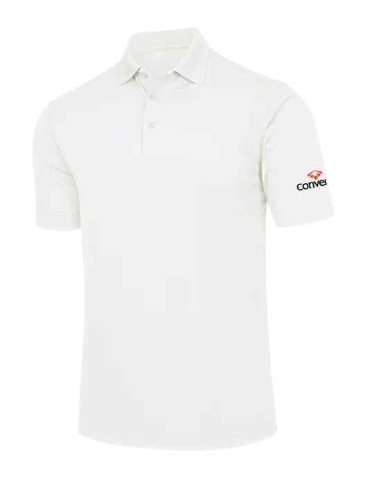 White Micropique Sport-Wick Polo w/Convene Logo