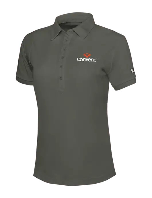OGIO Womens Medium Grey Jewel Polo w/Convene Logo
