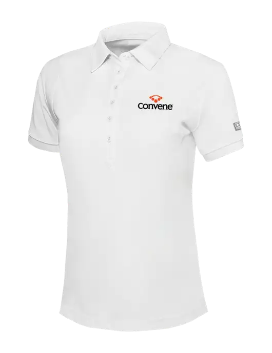OGIO Womens Bright White Jewel Polo w/Convene Logo