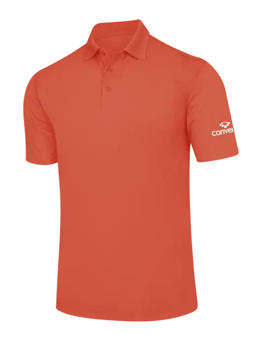 Orange Micropique Sport-Wick Polo w/Convene Logo
