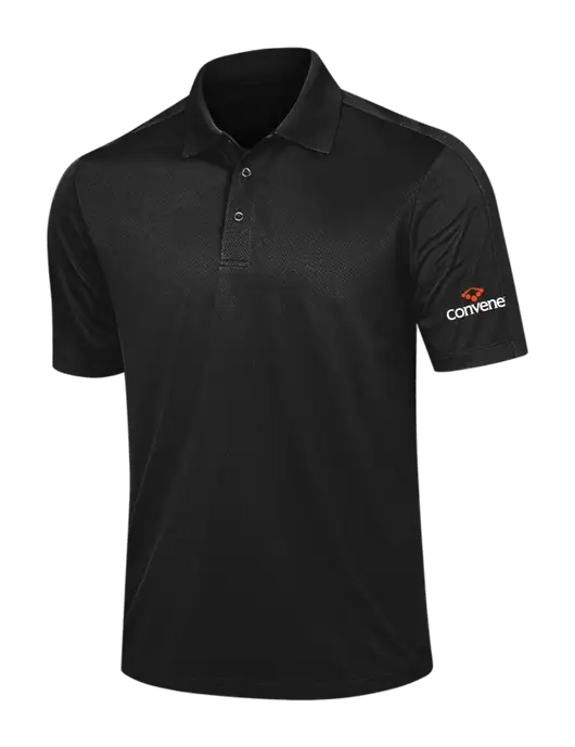 Black Diamond Textured Jacquard Polo w/Convene Logo