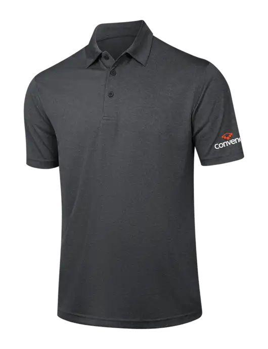 Dark Grey Heather Contender Polo w/Convene Logo