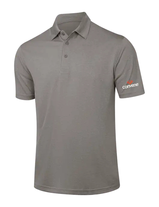 Medium Grey Heather Contender Polo w/Convene Logo