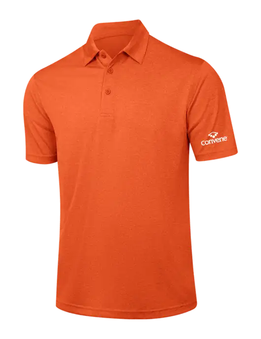 Orange Heather Contender Polo w/Convene Logo