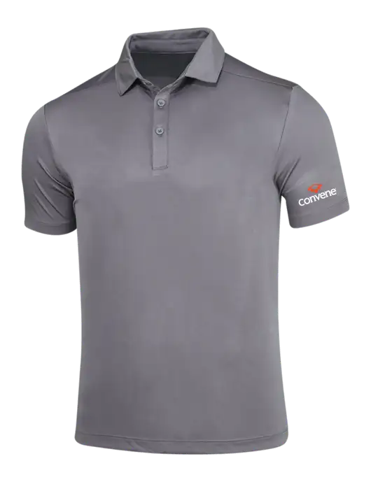 Dark Smoke Grey Posi-UV Pro Polo w/Convene Logo