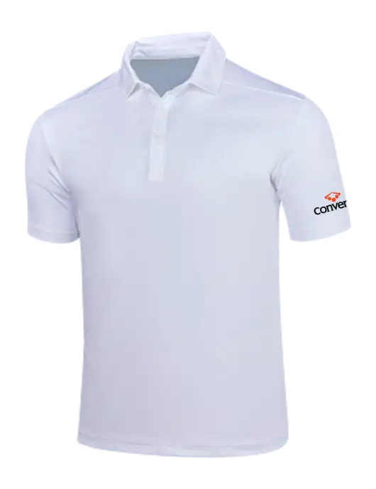White Posi-UV Pro Polo w/Convene Logo