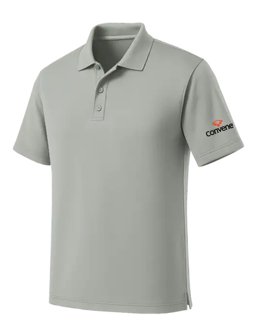 Light Grey Dry Zone UV Micro Mesh Polo w/Convene Logo