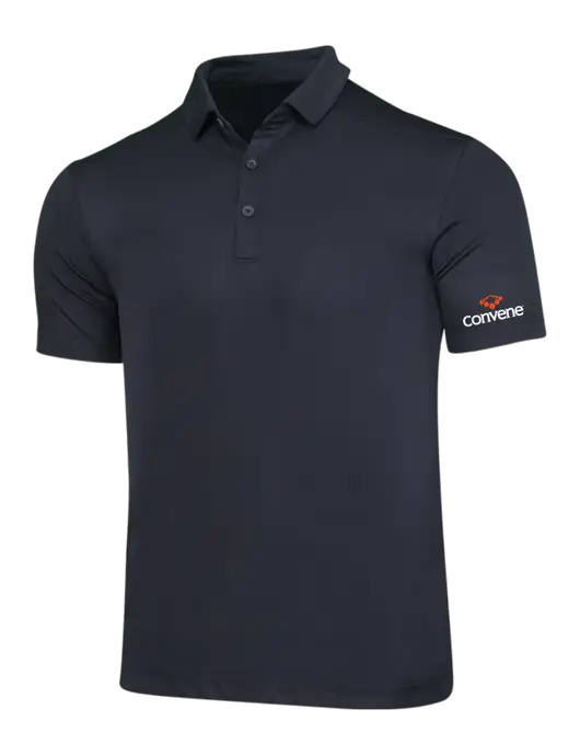 Black Posi-UV Pro Polo w/Convene Logo