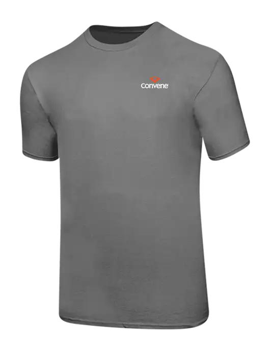 Ring Spun Medium Grey 4.5 oz T-Shirt w/Convene Logo