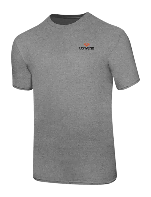 Ring Spun Light Heather Grey 4.5 oz T-Shirt w/Convene Logo