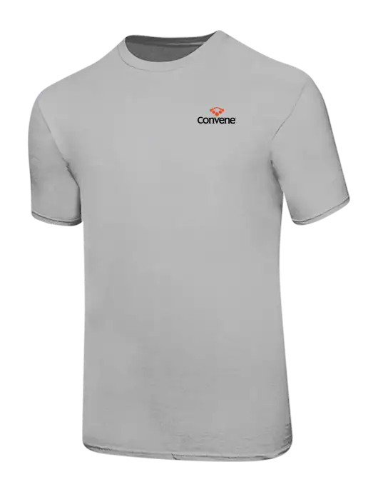 Ring Spun Silver 4.5 oz T-Shirt w/Convene Logo
