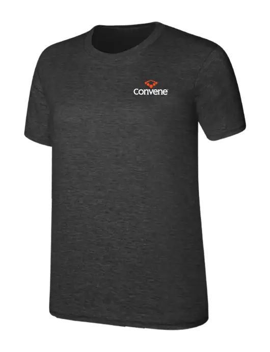 Womens Ring Spun Dark Heather Grey 4.5 oz T-Shirt w/Convene Logo