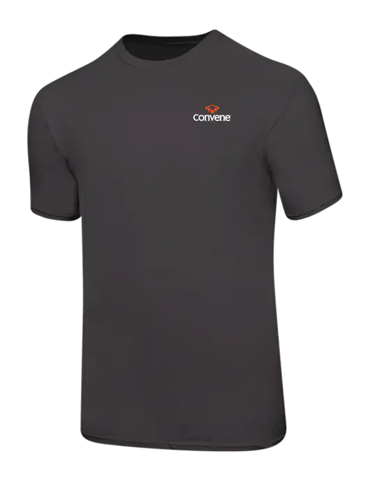 Ring Spun Charcoal 4.5 oz T-Shirt w/Convene Logo