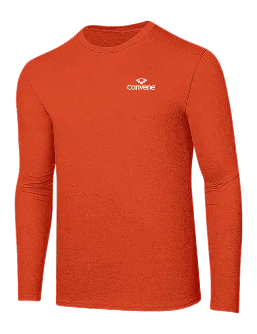 Ring Spun Orange 4.5 oz Long Sleeve T-Shirt w/Convene Logo