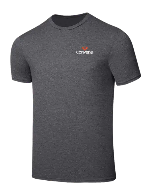 Seriously Soft Heathered Charcoal T-Shirt w/Convene Logo