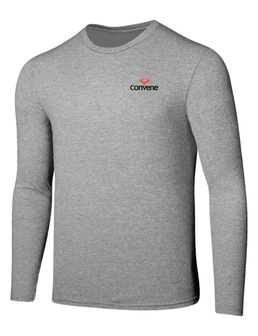 Seriously Soft Light Heathered Grey Long Sleeve T-Shirt w/Convene Logo