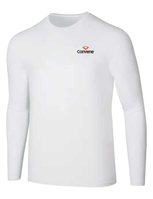 Seriously Soft White Long Sleeve T-Shirt w/Convene Logo