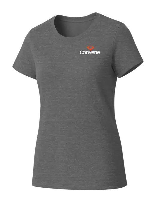 Womens Seriously Soft Grey Frost T-Shirt w/Convene Logo