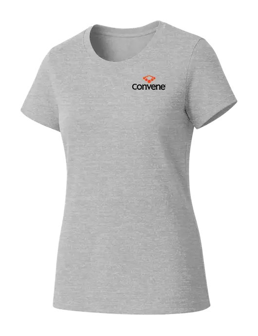 Womens Seriously Soft Light Heathered Grey T-Shirt w/Convene Logo