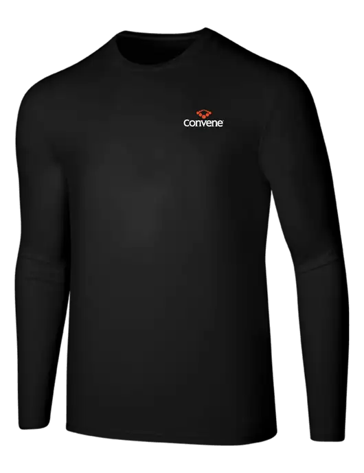 Seriously Soft Black Long Sleeve T-Shirt w/Convene Logo