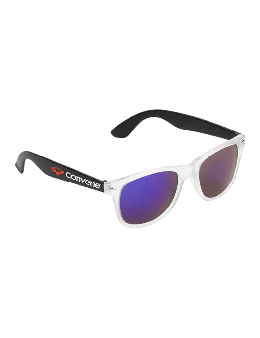 Key West Black Mirrored Sunglasses w/Convene Logo