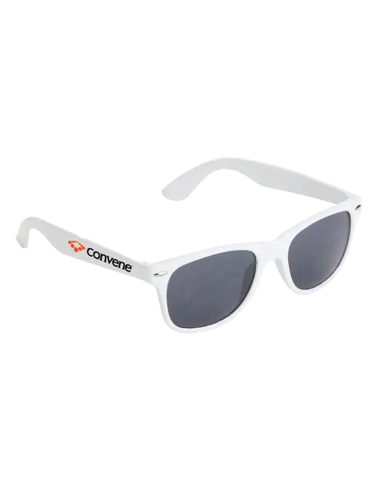 Daytona White Sunglasses w/Convene Logo