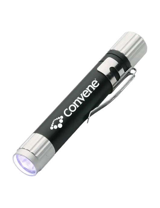 Black Aluminum LED Penlight w/Convene Logo