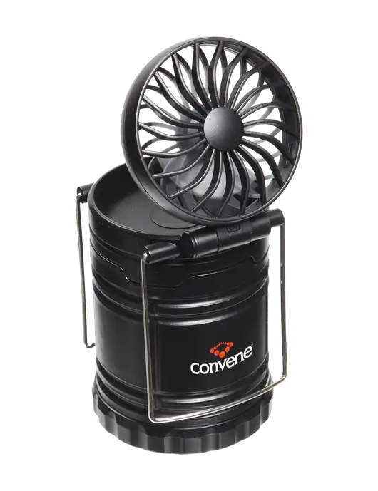 Black Retro Lantern with Fan w/Convene Logo