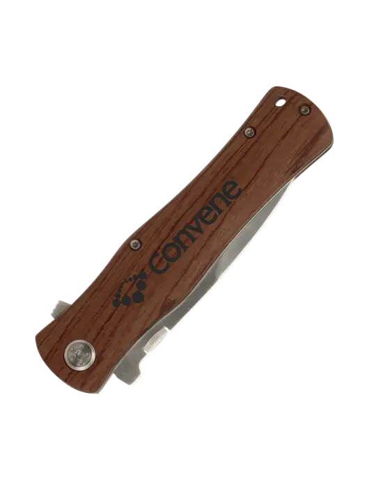 Wood Handle Knife w/Convene Logo