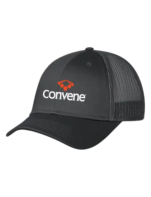 Charcoal Mesh Trucker Cap Snap Back w/Convene Logo