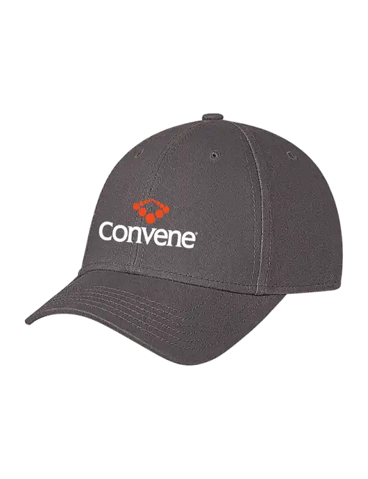 Medium Dark Grey Structured Soft Snap Closure Hook & Loop Cap w/Convene Logo