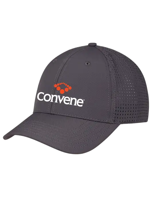 Charcoal Performance Stretchable Cap Hook & Loop w/Convene Logo
